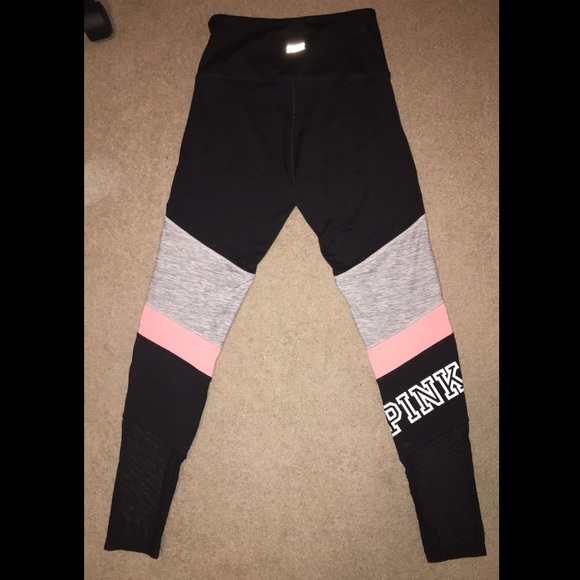 PINK Ultimate Gray & Orange Leggings - Picture 2 of 4